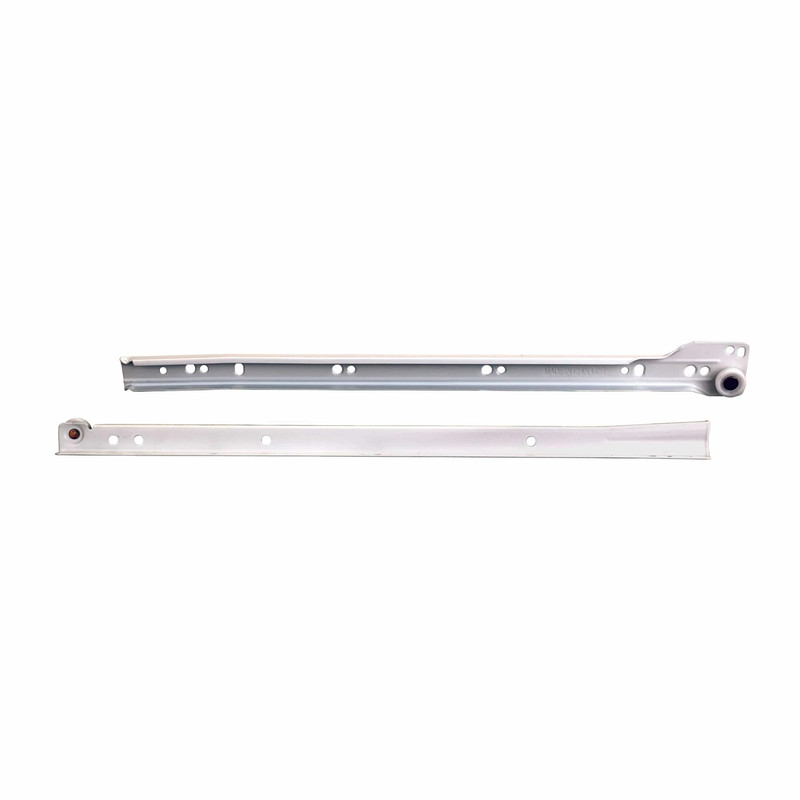 3/4-Extension Self-Close White Epoxy Coated Euro Drawer Slides - Model KV 1805 - Pair - Length:22"